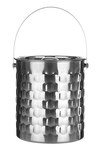Premier Housewares 507554 Honey Bee Ice Bucket, Stainless Steel - Silver , 16 x 16 x 17 cm