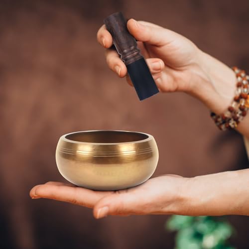 Kmise Tibetan Singing Bowls Set- Handmade in Nepal Meditation Sound Bowls for Yoga, Meditation, Mindfulness, Healing and Chakra Balancing, Stress Relief - Image 5