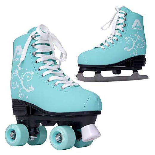 APOLLO Superskates 2-i-1 – multiskates – rullskridskor och skridskor för kvinnor och barn – skridskor i 3 storlekar – justerbara rullskridskor mellan 2 skostorlekar – vuxna rullskridskor och skridskor