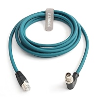 SZRMCC M12 8-Pin X-Coded To RJ45 Ethernet Cable - 16ft For Cognex Basler Machine Vision