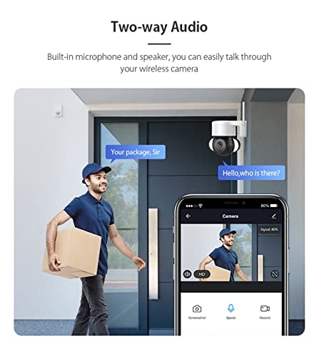 Caméra de surveillance vidéo extérieure 5MP pour la maison