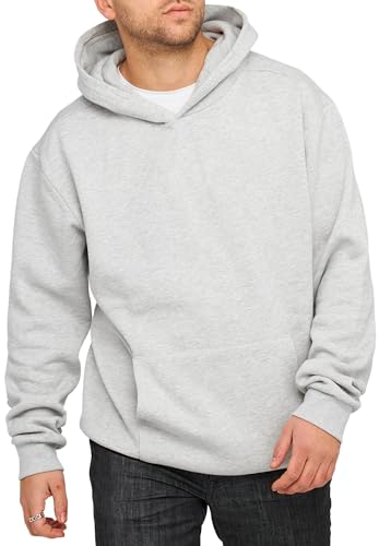 behype. Herren Oversize Hoodie Kapuzenpullover Einfarbig Basic Heavy Blank...