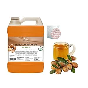 4 LBS/64 FL.OZ Pure Certified Organic Cold Pressed Unrefined Extra Virgin Moroccan Argan Oil