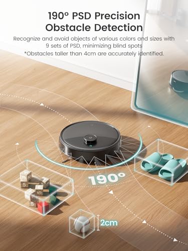 Image of Lefant Robot Vacuum and Mop, 23,000Pa Suction,All-in-One, 120-Day Self-Emptying, Obstacle Avoidance, Auto Mop Washing&Drying, for Pet Hair Carpet, 5G WiFi Alexa /APP /iWatch Control, M3 Ultra