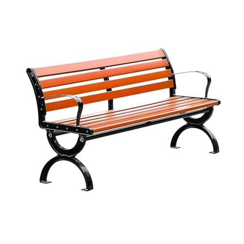Banc en métal avec dossiers et accoudoirs idéal pour se détendre au jardin ou sur la terrasse