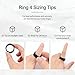 RHBACRU Compatible with Oura Ring Gen 4 Sizing Kit,Size4 to 15 Fit for Oura Ring 4 Sizing Kit,Black Professional Finger Measuring Tool,Measure Your Finger Size Before Purchasing.