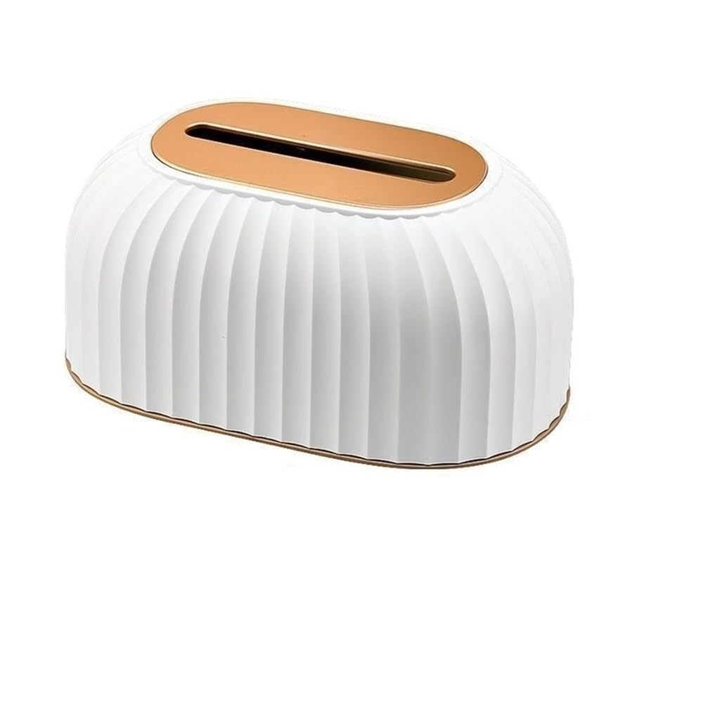 Tissue Case Tissue Dispenser Pure Color Vertical Home Bathroom Hotel Office Room Desktop Tissue Dispenser(White)