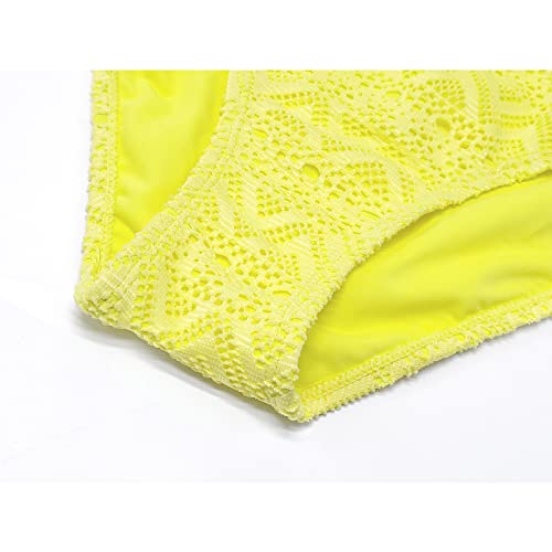 Image of SHEKINI Girls Bathing Suit Ruffles Flounce Swimsuit Crochet Two Piece Bikini Set