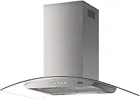 COIFA ILHA VIDRO CURVO GLASS CLASSIC FRANKE, Aço Inox, 90CM 220V