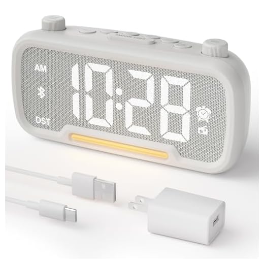 Alarm Clock Radio for Bedrooms, Hi Fi Sound, Clock Radio with Bluetooth Speaker, Adjustable Dimmer