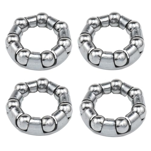 Meuey Lyot Bicycle Ball Bearing Retainer Rear Hub Bearing 1/4 "Ball Bicycle Bearings Bicycle Wheel Bearings Bike Wheel Bearings for 3/8 "Axles for Bicycle Wheels 4 PCS