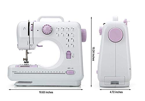 Astrowinter Mini Sewing Machine (Extension Stand, Sewing Supplies Set, Dressmaking Scissors Included) - Electric Overlock Sewing Machines - Small Household Sewing Handheld Tool Aw-005-A8 #TOP6