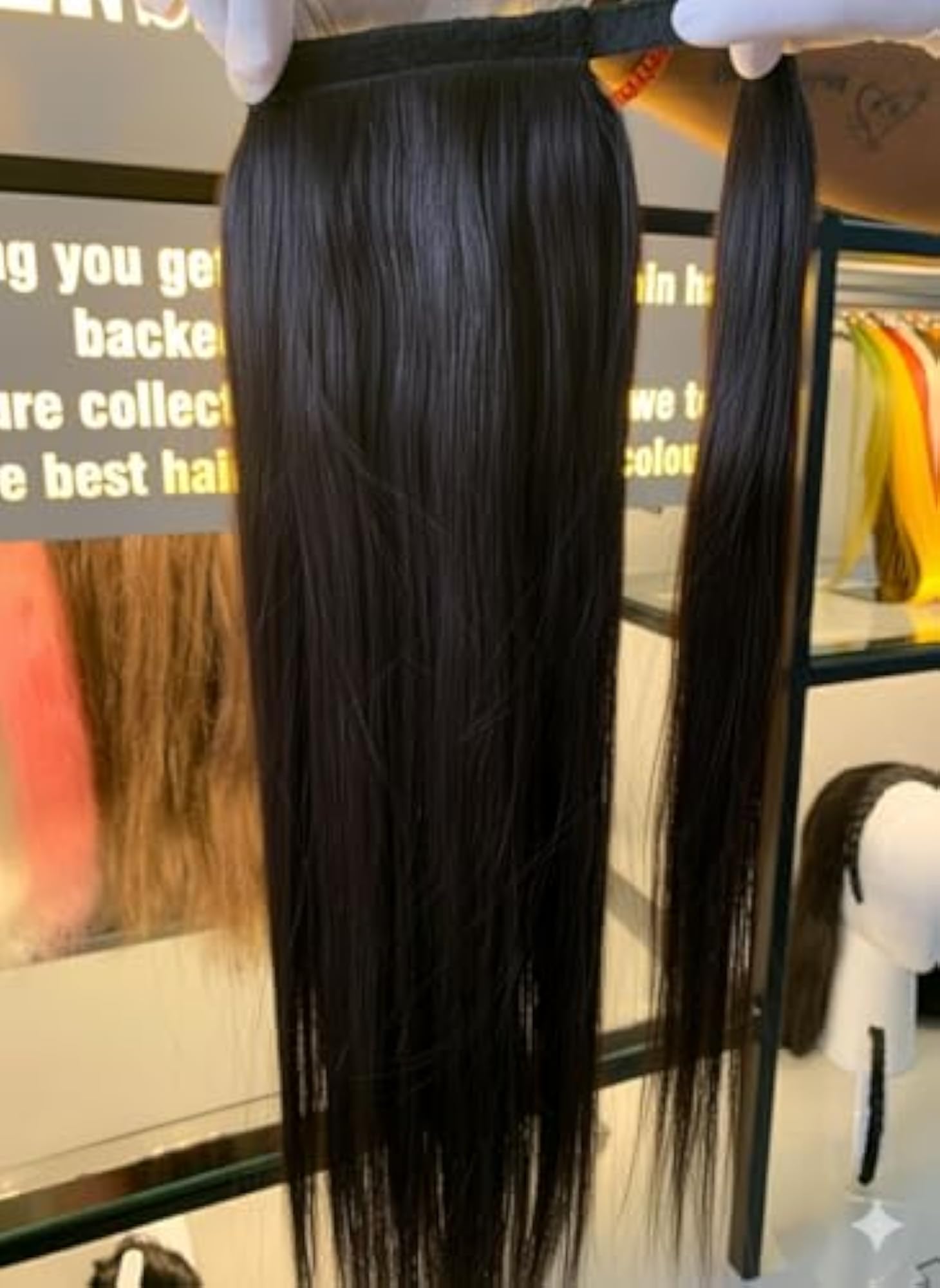Wrap Band Ponytail Extension, 14 Inches, Natural Black