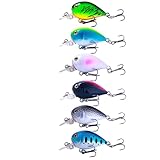 Vzuiwkfmr 12-Piece 6Colors Mini Micro Wobbler Fishing Lures Floating Deep Diving Lifelike Hard Baits Jerkbaits Special Artificial Lures for Bass Fishing 1.97in/5cm 0.19oz/5.4g 8#