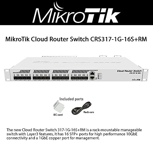 Image of Mikrotik Cloud Router Switch CRS317-1G-16S+RM Rack-mountable manageable