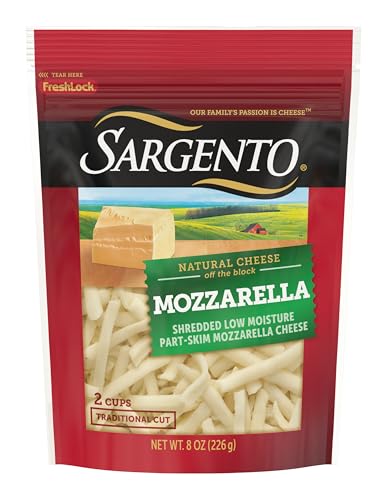 Sargento Mozzarella Natural Shredded Cheese, Traditional Cut...