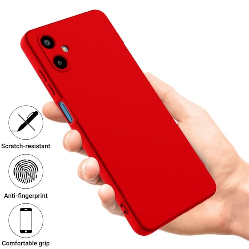 Image of Back Cover for Samsung Galaxy F06 5G / M06 5G | Full Camera Protection | Premium Liquid Silicon Case | Flexible Bumper Case for Samsung Galaxy F06 5G / M06 5G (Red)