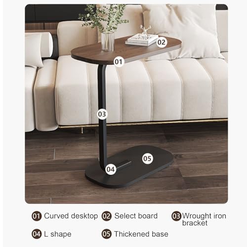 Mesa de bebidas pequeña estilo C para tomar café cómodamente junto al sofá 4