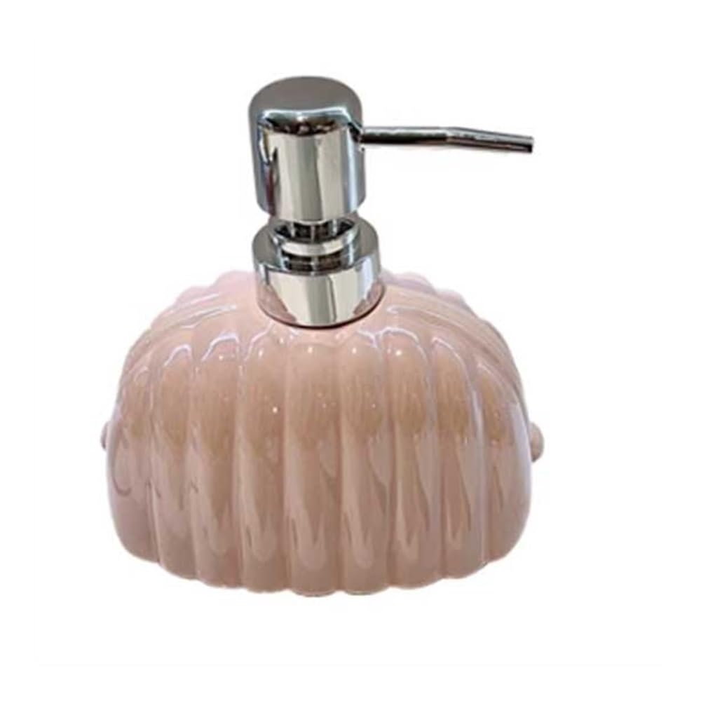 Seifenspender mit Pumpe, Rosa/Weiß, 350 ml, Seifenspender für Zuhause und Hotel, für die Küche, Spender für Handseife, Waschmittel, Duschgel