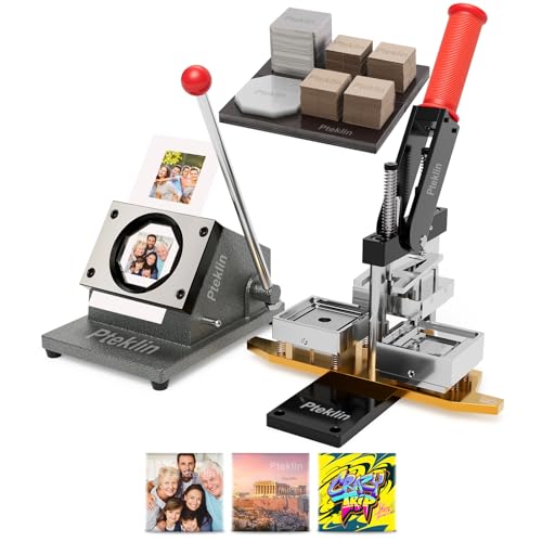 Image of 2x2inch Square Fridge Magnets Badge Maker Machine DIY Photo Refrigerator Sticker Magnet Press Machine+Paper Cutter+100pcs Materials