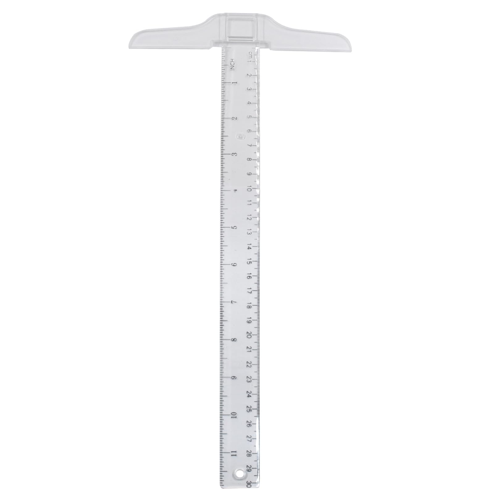 Lot de 1 règle en T en plastique transparent de 30,5 cm pour travaux de mise en page générale et dessin technique