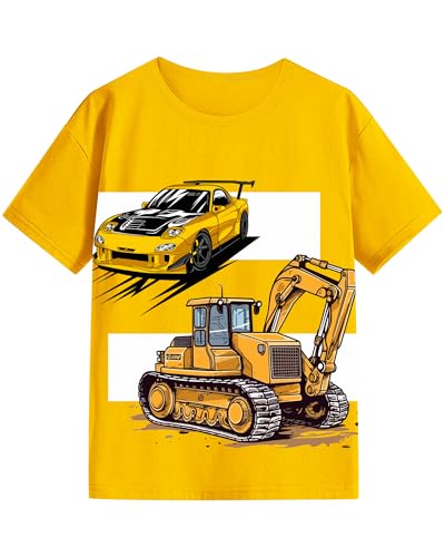 Boys T Shirts, Toddler Boys Graphic Tees, Boy Short Sleeve Tee Shirts Tops for 3-8 Years Kids