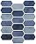MSI Boathouse Blue 12 x 10 Inch Glass Picket Tile for Kitchen Backsplash, Bathroom, Shower Wall, Mesh Mounted Mosaic