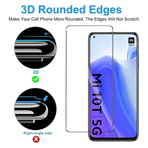 Foryo 3 Pezzi, Vetro Temperato per Xiaomi Mi 10T