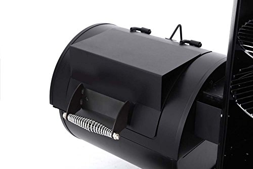 Foto von tepro Holzkohlegrill Räucherofen Fairfax, Räucherfass ca. 103,8 x 45,4 cm Ø, Grillfläche: ca. 41,2 x 38,8 cm, Schwarz, 1104N