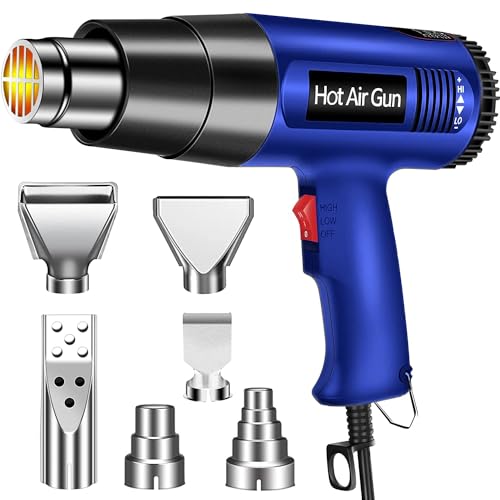 Soldadoras Y Accesorios, Tools Pistola de Calor de 2000W, Temperatura Regulable, 6 Boquillas