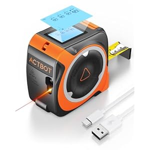 2-in-1 Digital Laser Tape Measure: 197ft & 16ft Professional Accurate Tape Measuring Tool, Ft/Ft+in/in/M, Pythagorean, Area, Volume Rechargeable Laser Measure for Construction DIY Woodworker