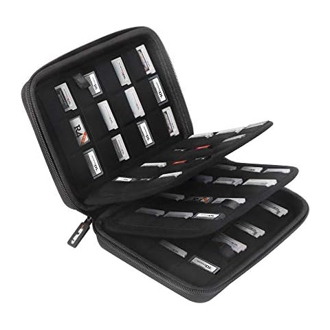 JSVER New Nintendo Switch 3ds game card case, 96 Game Card Case Hard Carrying Case for Nintendo 3DS, 3DS XL，New 2DS XL LL,2DS, DS, DSi, DSi XL LL,Nintendo Switch, Sony PS Vita Games, SD Memory Cards Cover