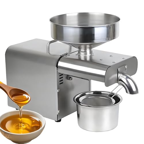 1500W Commercial Oil Press Machine - Stainless Steel Automatic Oil Extractor for Cold/Hot Pressing - Food Grade Oil Expeller