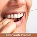 Vegan Biodegradable Bamboo Activated Charcoal Dental Floss. Natural Candelilla Wax & Peppermint. Zero Waste Oral Care. Refill (2x100ft Each)