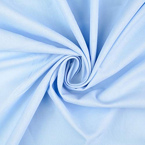 Baumwolle-PETRA-uni/einfarbig-Meterware - Öko Tex - 0,50 m Schritte-220g/lfm-Fahnentuch - Baumwollstoff - Webware - Segeltuch-48 Farben-Kleiderstoff (Babyblau-5029-PETRA)