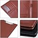 Leather Folder Portfolio,Legal Pad Holder,Portfolio Binder,Leather Clipboard for Business School Office Conference (Brown)