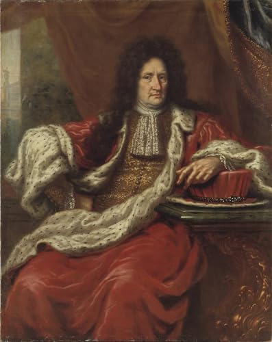 Tableau Toile Portrait d'Erik Dahlberg par Ehrenstrahl Peinture Décorative 60x90cm
