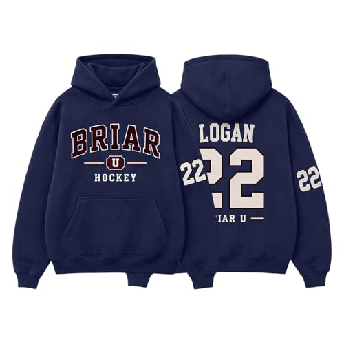 BCGQVZES Off in Campus Merch Sweatshirt,Unisex Briar University Merch Hockey Hoodies,Hockey Romance Campus Apparel Fan Hoodie,Medium,04-Navy