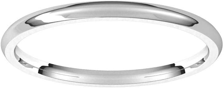 Sonia Jewels Solid 14k White Gold 1.5mm Comfort Fit Wedding Band Ring Classic Plain Traditional - Size 8.5 - Image 3