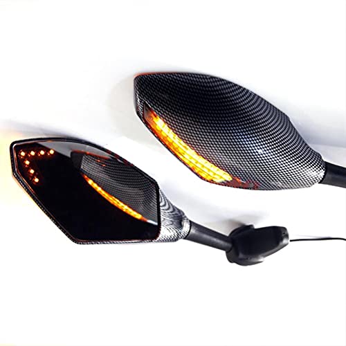 Rétroviseurs Moto avec Clignotants pour Kawasaki Ninja ZX7R ER6F 1994-2008