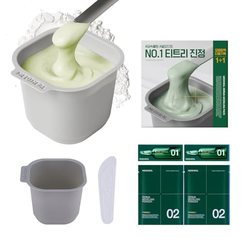 Image of Mediheal Derma Modeling Pack Teatree*2 - Rapid Cooling For Soothing Skin - Easy DIY Home Spa Kits, Hydrating Icy Jelly Mask For Skin Refreshment