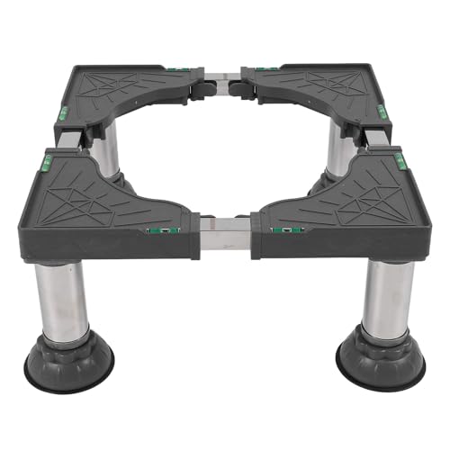 Wakects Base de Support Universelle pour Mini-Réfrigérateur, Support de Réfrigérateur Réglable avec 4 Pieds Solides, Socle de Machine à Laver, Base Multifonctionnelle pour Sèche-Linge,