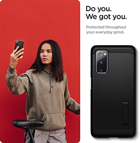 Image of Spigen Tough Armor | Samsung Galaxy S20 FE 5G Case [Kickstand] [Air Cushion Protection] Galaxy S20 FE Back Cover | TPU+PC - Black