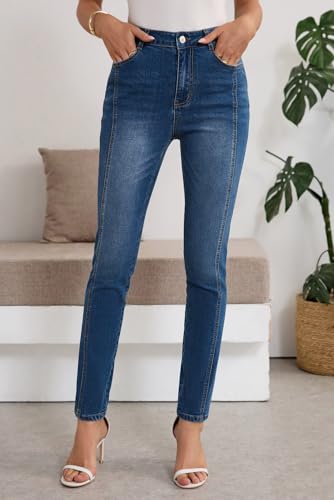 SHEWIN Women's Skinny Jeans Stretchy High Waisted Denim Jeggings Size 4-18 - Image 3