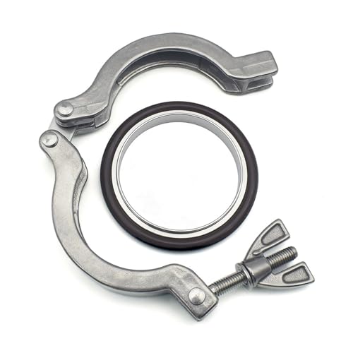 Conector de vacío KF50 de acero inoxidable con soporte de centrado 6