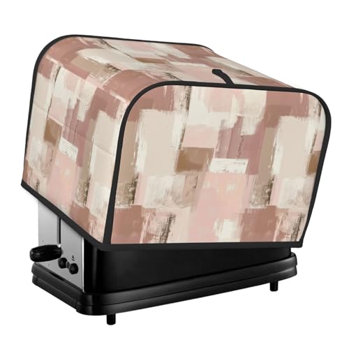 Toaster Cover 4 Slice Modern Art Dusty Pink Abstract Kitchen Small Appliance Covers with Pockets Dust and Fingerprint Protection