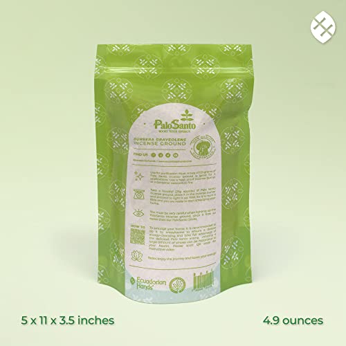 Ecuadorianhands Sustainable Harvested Palo Santo Incense Powder For Spiritual Cleansing And Air Freshener, Bag 125G #TOP1
