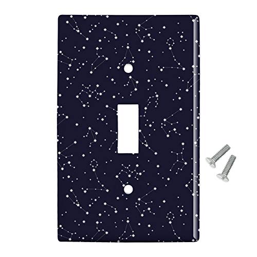 Stars And Zodiac Constellations Pattern Plastic Wall Decor Toggle Light Switch Plate Cover #TOP1