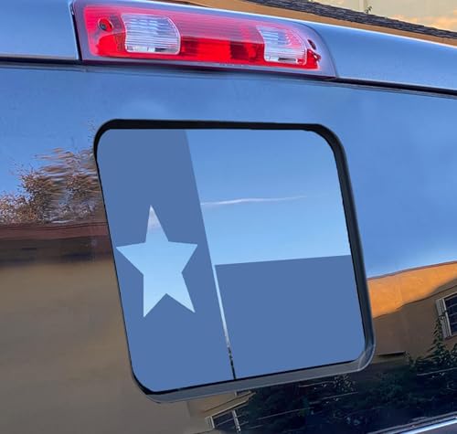 for Ford F150 2015-2025 2026 Rear Middle Window Texas Flag Decals, Matte Black Texas Flag Decal
