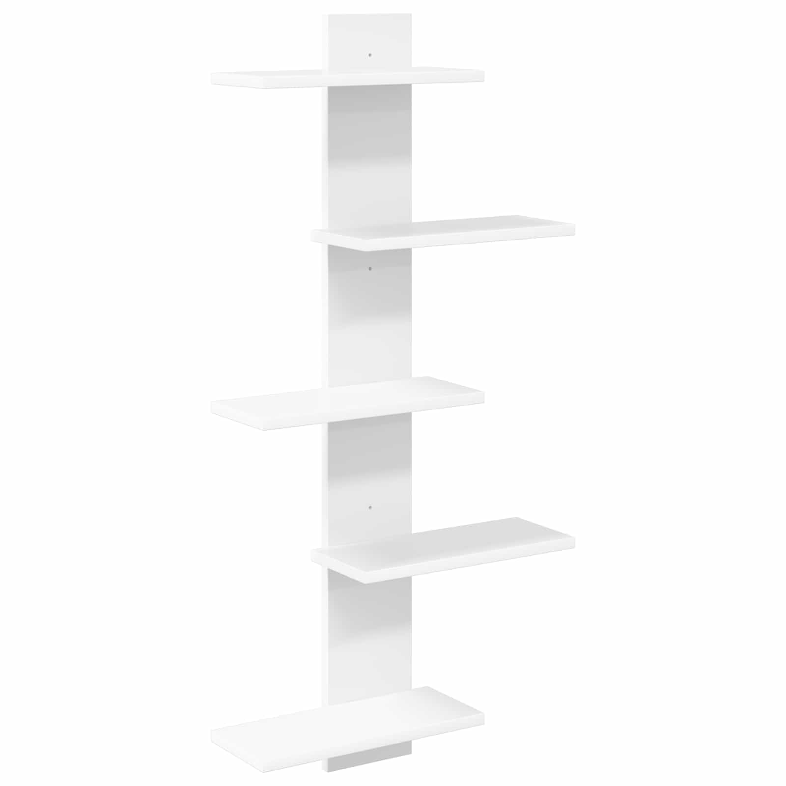 Scaffale da parete bianco, 48,5 x 15 x 101 cm, in legno